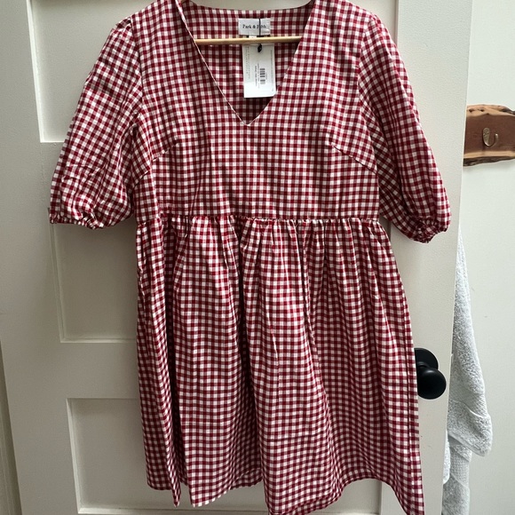 Park and fifth gingham red dress - Picture 2 of 2